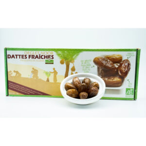 Colis de 8 coffrets de 1kg Dattes fraîches "Deglet Nour" bio (8x1kg) : 8 kg